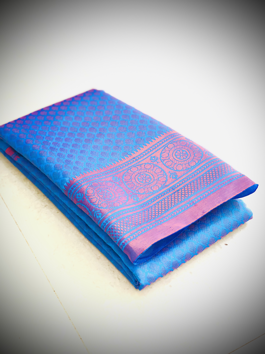 Brocade kanjeevaram silk saree with coper zari uploaded by business on 8/6/2023