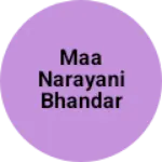 Business logo of Maa narayani bhandar