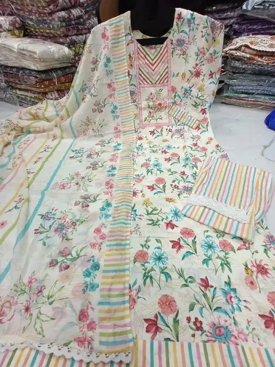 Floral print Readymade suits with Astar(lining)(ASC(31/7) uploaded by Sayyeda collection on 8/6/2023