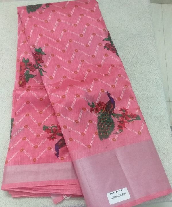 Lenin fancy Cotton Saree uploaded by business on 3/18/2021