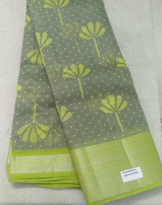 Lenin fancy Cotton Saree uploaded by business on 3/18/2021