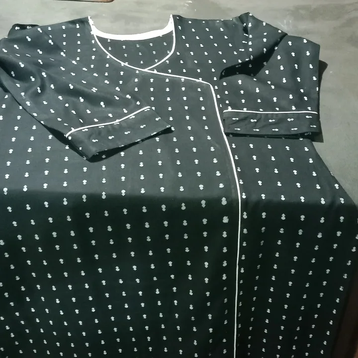 Black white kurti  uploaded by business on 8/6/2023