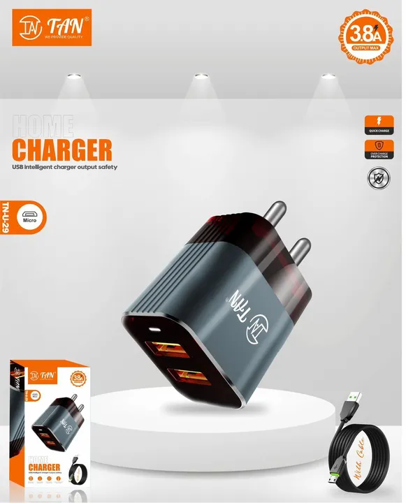 _*TAN TN-U29 3.8A 2USB ,TYPE-C,  FAST CHARGER 🔌 1 YEAR WARRANTY  FULL METEL HOUSING AVAILABLE *📦 _ uploaded by MS mobiles on 8/6/2023