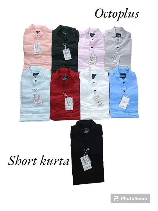 Octoplus casual short plain kurta for men uploaded by business on 8/6/2023