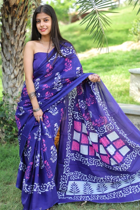 Cotton saree  uploaded by Divya print on 8/6/2023