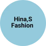 Business logo of Hina,s fashion