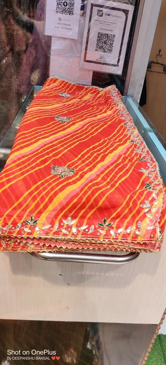 Lehariya  handwork saree  uploaded by Saree & lengha on 8/6/2023