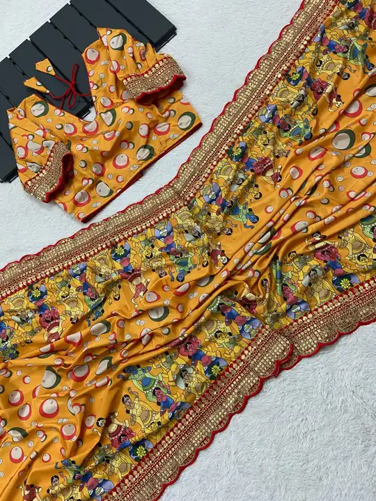 Crape silk saree with stitch blouse uploaded by SAURYA LIFE STYLE on 8/6/2023