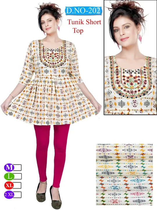 *Feb-cotton *kadiya top *size..m..l..xl uploaded by Shop no 4 baroda pristeg varachha on 8/6/2023