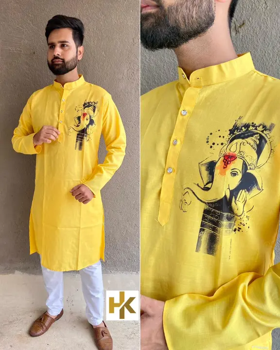 *Ganpati Special* 🙏

_Ganpati Printed Kurta in 5 best Color’s_

*Fabric:* Cotton 

*Size:* S M L XL uploaded by Style's fashion on 8/6/2023