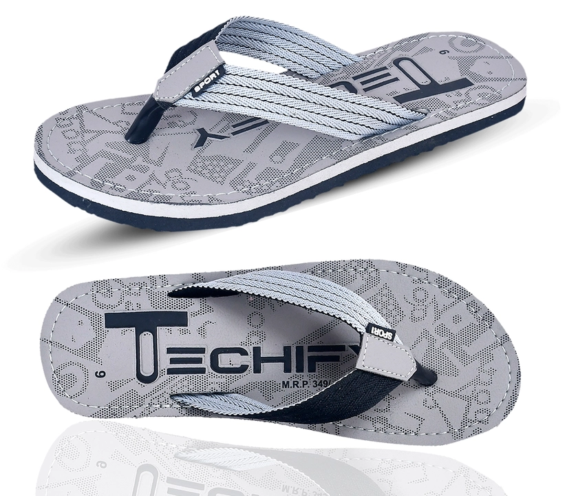 TECHIFY MENS FLIPFLOPS CHAPPAL DAILY CASUAL COMFORTABLE WEAR GREY COLOR 6 TO 10 SIZE uploaded by business on 8/6/2023