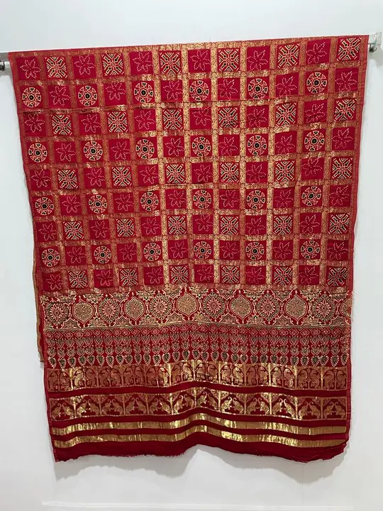 Modal silk natural ajrakh dupatta uploaded by Arihant Bandhani's on 8/6/2023