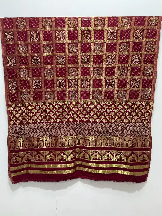 Modal silk natural ajrakh dupatta uploaded by Arihant Bandhani's on 8/6/2023