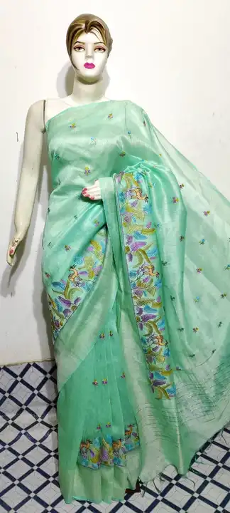 FALECHAR LINEN PURE SILK SAREE  uploaded by S.N.COLLECTIONS  on 8/6/2023