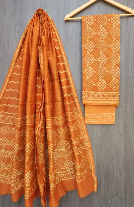 Bagru Hend block printed Chanderi silk suits  uploaded by NR Collection on 8/6/2023