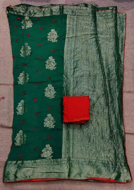 🔱🔱🔱🕉️🕉️🕉️🔱🔱🔱

    New lunching dola gulti

👉pure dola  zari chit pallu  zari buta fabric

 uploaded by Gotapatti manufacturer on 8/7/2023