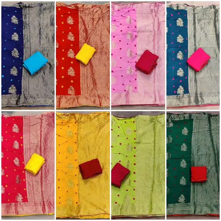 🔱🔱🔱🕉️🕉️🕉️🔱🔱🔱

    New lunching dola gulti

👉pure dola  zari chit pallu  zari buta fabric

 uploaded by Gotapatti manufacturer on 8/7/2023
