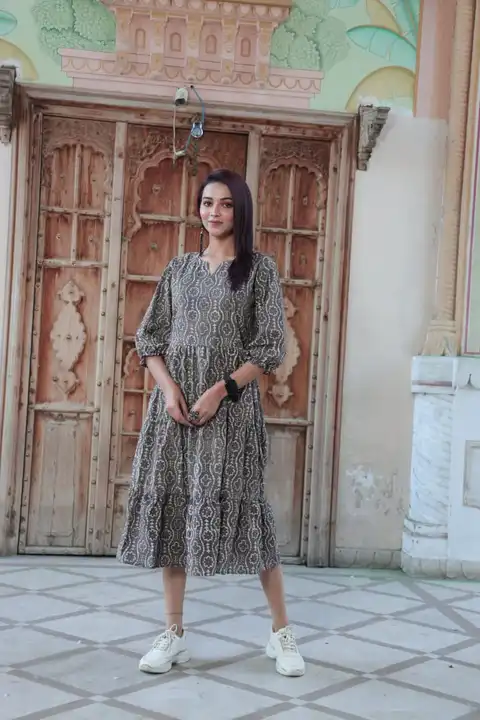 Long dress pure cotton  uploaded by Bagru Hand Block Print Jaipur  on 8/7/2023