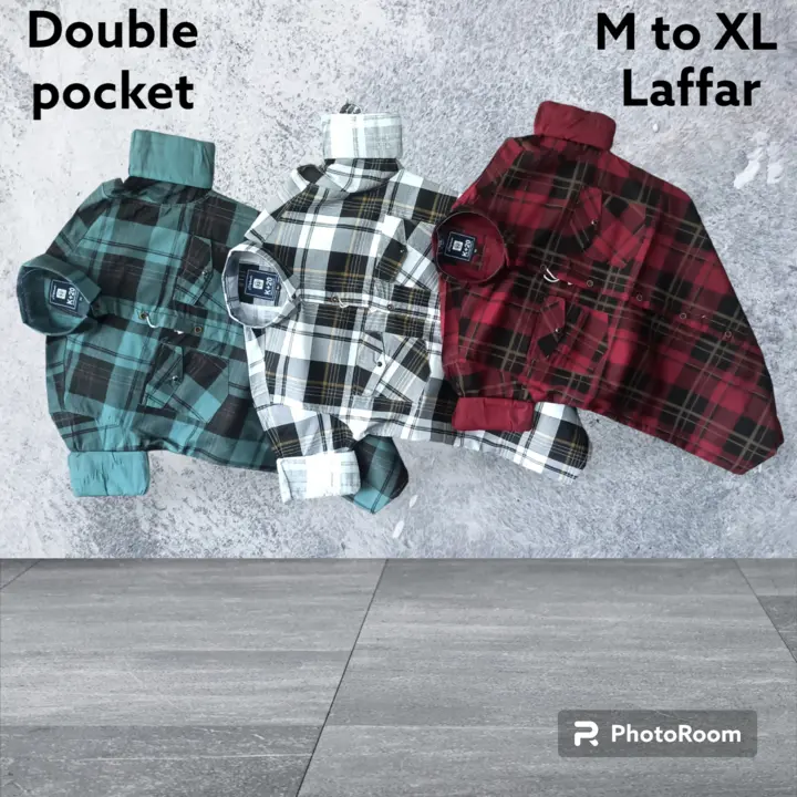 Mens checked double pocket shirt uploaded by Hasmukh creation on 8/7/2023