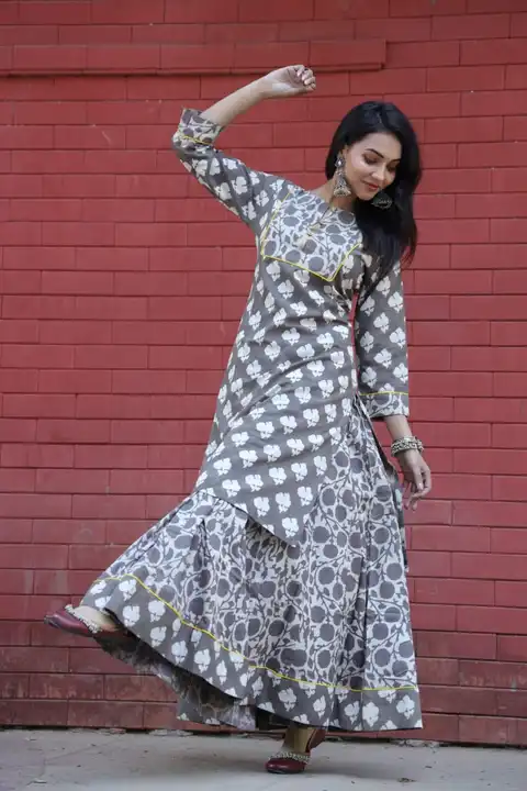 New collection of cotton hand block bagru printed *skirt and kurta* set available....

 uploaded by NR Collection on 8/7/2023