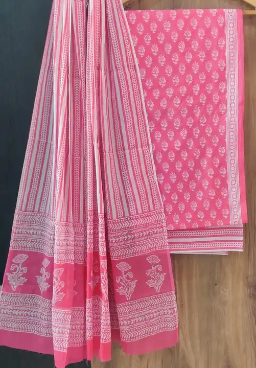 Bagru Hend block printed Cotton suit with Cotton dupatta  uploaded by NR Collection on 8/7/2023