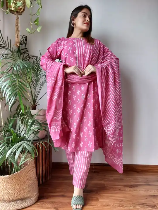 Cotton Suit with cotton dupatta  uploaded by NR Collection on 8/7/2023