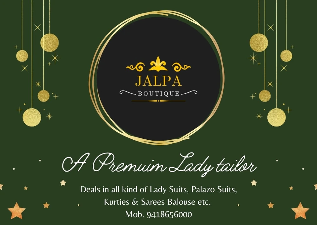 Visiting card store images of Jalpa Boutique