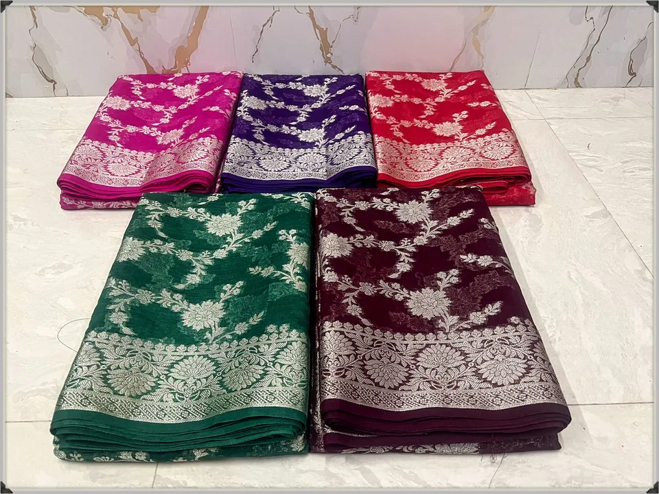 Banarasi semi Georgette saree  uploaded by Bs_textiles7 on 8/7/2023