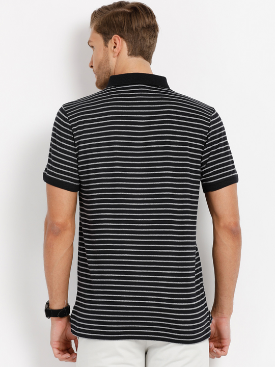 hot button polo collar stripe half sleeve tshirt for men! uploaded by Hotbutton.in  on 8/7/2023
