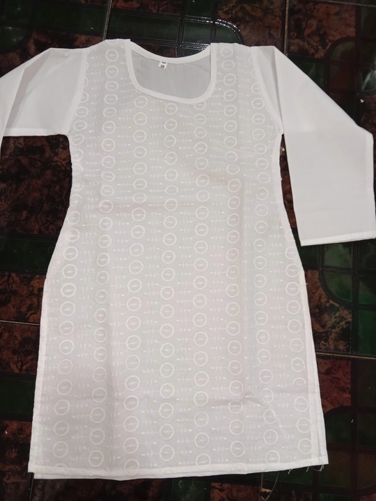 Cotton chicken kurti uploaded by business on 8/7/2023