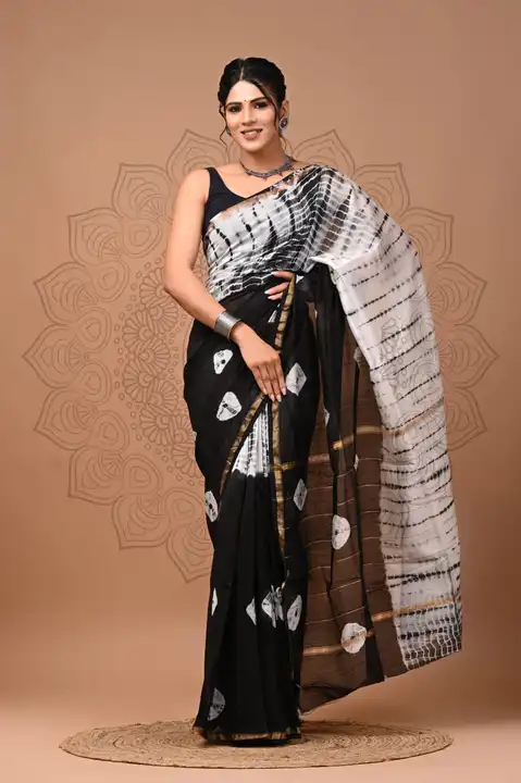 Chanderi silk sarees. uploaded by Shyam textiles  on 8/7/2023