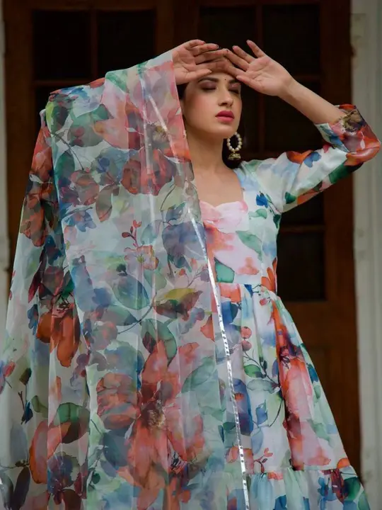 Sukhkarta Clothing Tabby Organza Gown 👗 uploaded by Sukhkrta clothing  on 8/7/2023