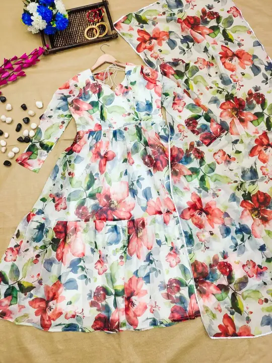 Sukhkarta Clothing Tabby Organza Gown 👗 uploaded by Sukhkrta clothing  on 8/7/2023
