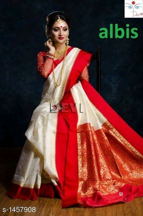 Post image Attractive banarosi kanjeevaram silk saree, free home delivery with cod available.