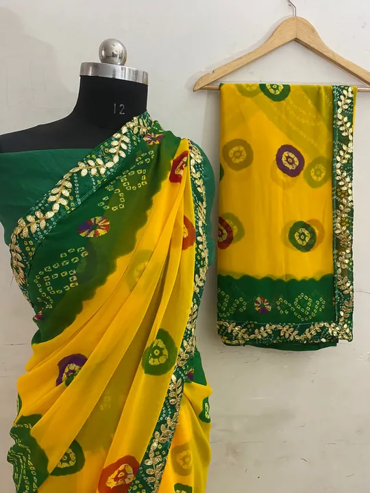 Bandhani saree collection uploaded by business on 8/7/2023
