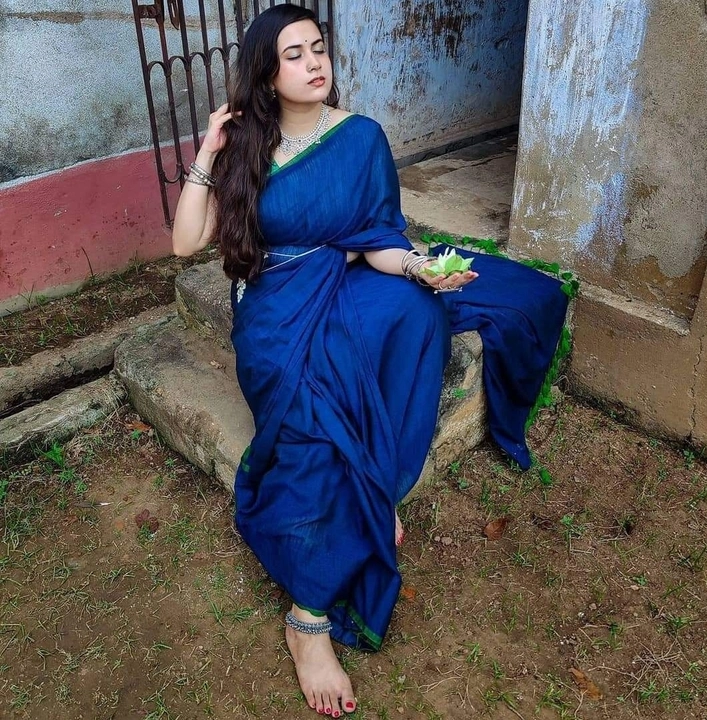Khadi  cotton saree uploaded by Collating on 8/7/2023