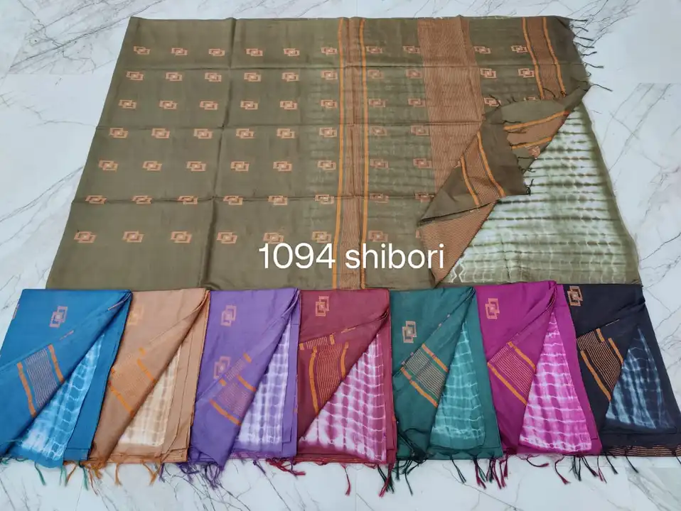 Bhagalpur cotton with contrast colour pallu and blouse exclusive design  uploaded by M ARVIND & CO on 8/7/2023