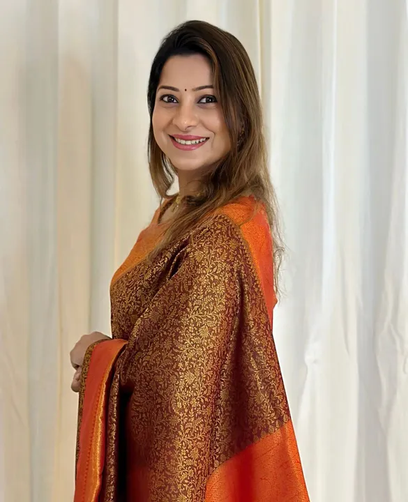 Rich pallu with allovar golden zari weaving design saree  uploaded by business on 8/7/2023