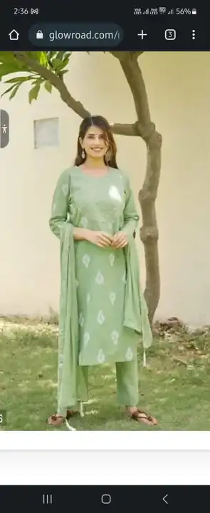 Cotton green uploaded by Fh online Kurti on 8/7/2023