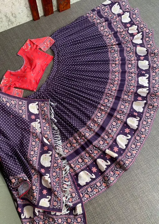 THIS NAVRATRI ROCK WITH THIS PRINTED LEHENGA CHOLI WITH DUPATTA*_
 uploaded by 🔥 S&S TEX WOLD 🔥 on 8/7/2023
