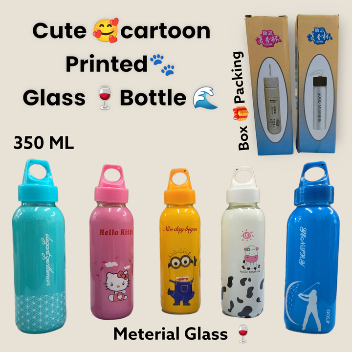 Cute Cartoon Glass 🥂 Bottle 😻 uploaded by business on 8/7/2023