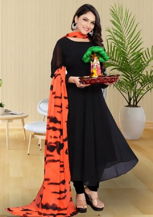 designer gown with dupatta uploaded by GAGANASRI ENTERPRISES on 8/7/2023