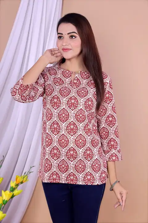 Pure Cotton Hand Block Print Top uploaded by SHREE GOVIND COLLECTION on 8/7/2023