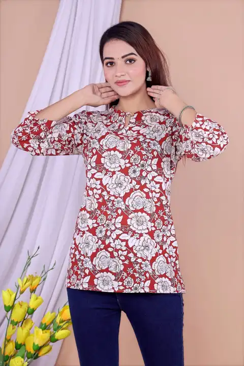 Post image *🎉 NEW COLLECTION🎉*

*_Style Is A Reflection Of Your Attitude And Your Personality_ .*❣️❣️❣️

*Wedding/Festival Addition*


🍁 *Trending Tops in Pure Cotton Cambric Hand Block &amp; Jaipuri Printed* 🍁

*😍COTTON KURTI TOPS😍* 

👉Length 28" Approx

Size.     Chest.      Waist.        Hip. 
M:.           38.              36.            40
L:.             40.             38.            42
Xl:.           42.             40.             44
Xxl:.         44.             42.             46

Sleeve length 16-17" approx


Full stock available