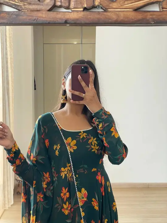 Sukhkarta Clothing Fox Georgette Gown 👗 uploaded by Sukhkrta clothing  on 8/7/2023
