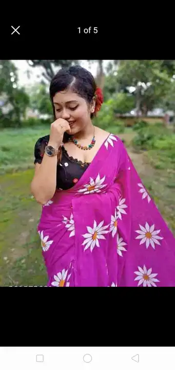 Printed saree  uploaded by business on 8/7/2023