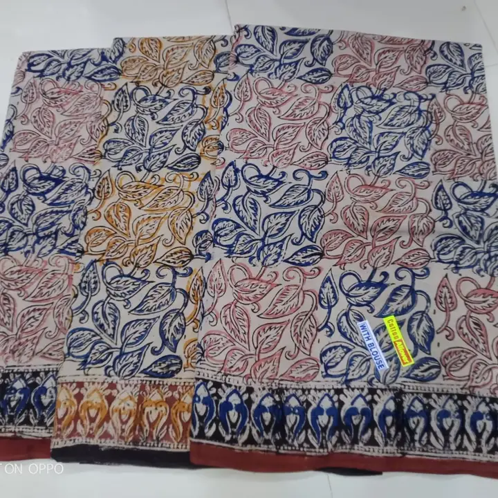 Kalamkari block mul mul cotton saree with blouse
100% cotton mul mul block
Hand block uploaded by Shv Sh Handloom on 8/7/2023