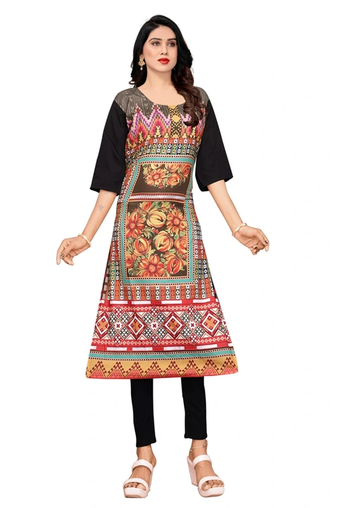  Crepe kurti  uploaded by Krishna Leela creation on 8/7/2023