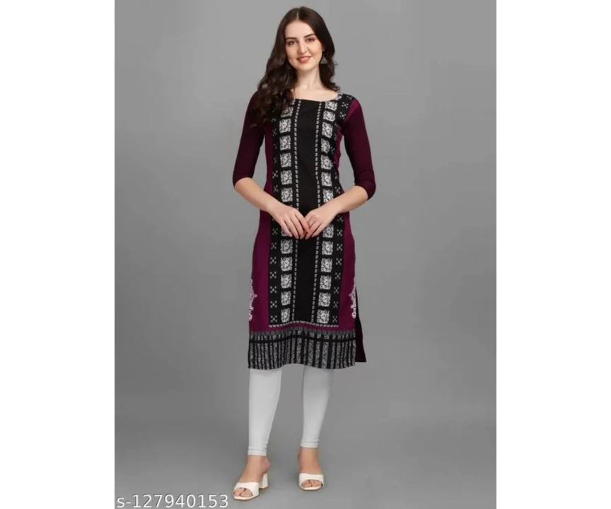 Crepe kurti  uploaded by Krishna Leela creation on 8/7/2023