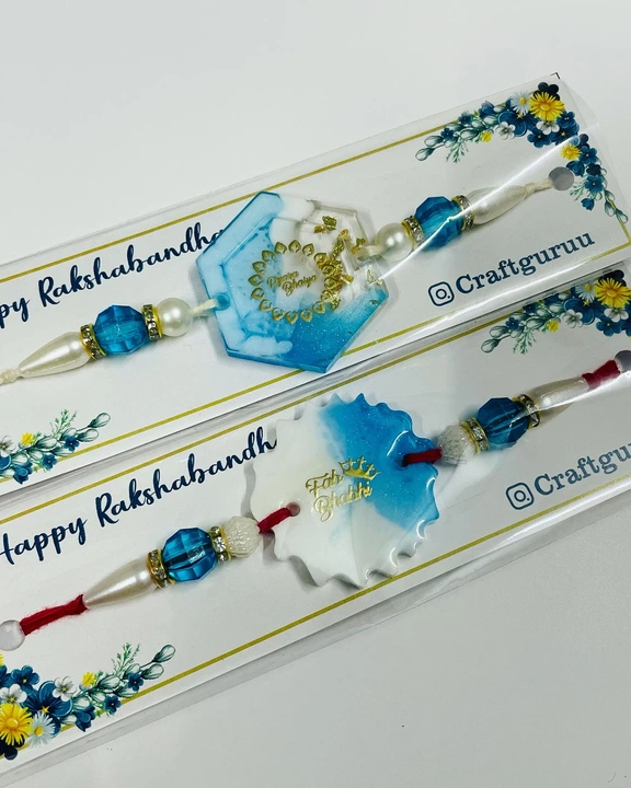 Rakhi | Resin Rakhi | Bhaiya Rakhi | Bhabhi Rakhi   uploaded by Craftguru on 8/7/2023